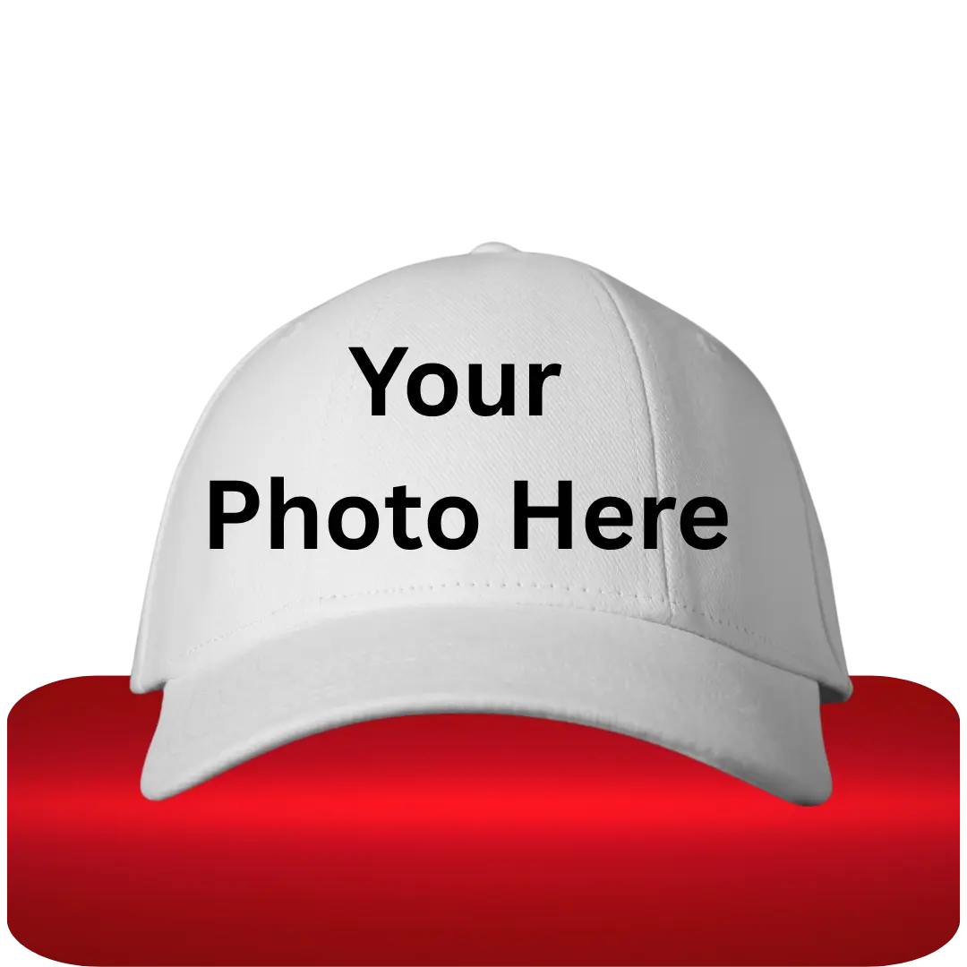 A picture of cap which is show Customizable Option 'Your Photo Here'