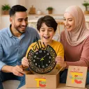 Allah Subhanahu Wa Ta'ala Name on Top with Design Wall Clock